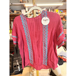 Women's Hayden Los Angeles Top Size S Red Blue